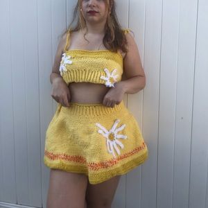 Custom Made Crocheted Two Piece Set